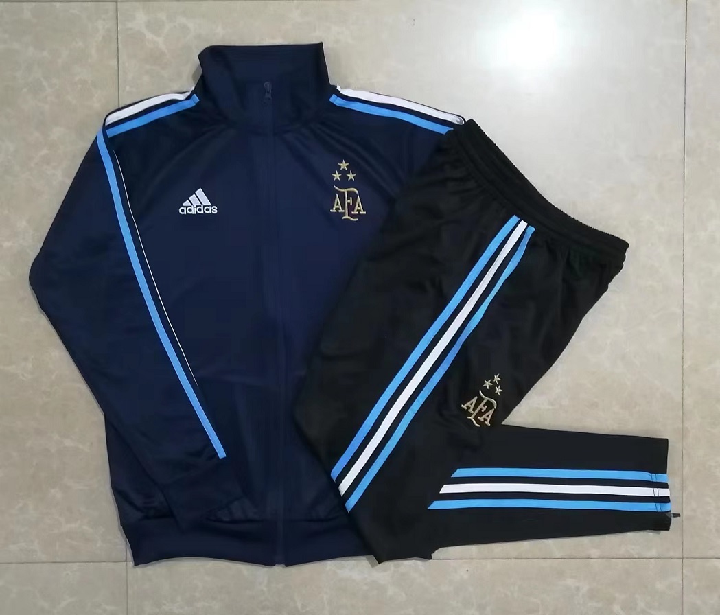AAA Quality Argentina 22/23 Tracksuit - Navy Blue/White